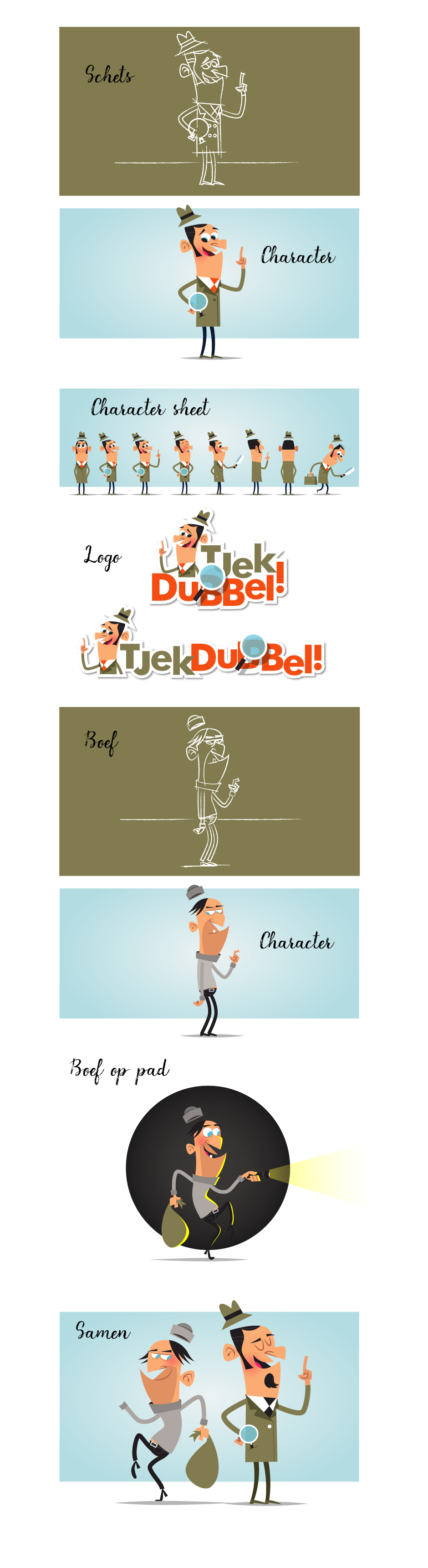 Tjek dubbel characterdesign reclamebureau Rotterdam freelance illustrator infographic laten maken Rotterdam animatie laten maken